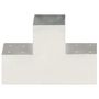 Voir la diapositive 3 : VIDAXL Connecteurs de poteau 4pcs Forme en T Metal galvanise 101x101mm