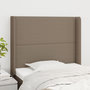 Voir la diapositive 1 : VIDAXL Tete de lit avec oreilles Taupe 103x16x118/128 cm Tissu