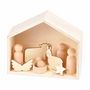 Voir la diapositive 3 : Paris Prix Crèche de Noël à Décorer en Bois  6 Sujets  Naturel