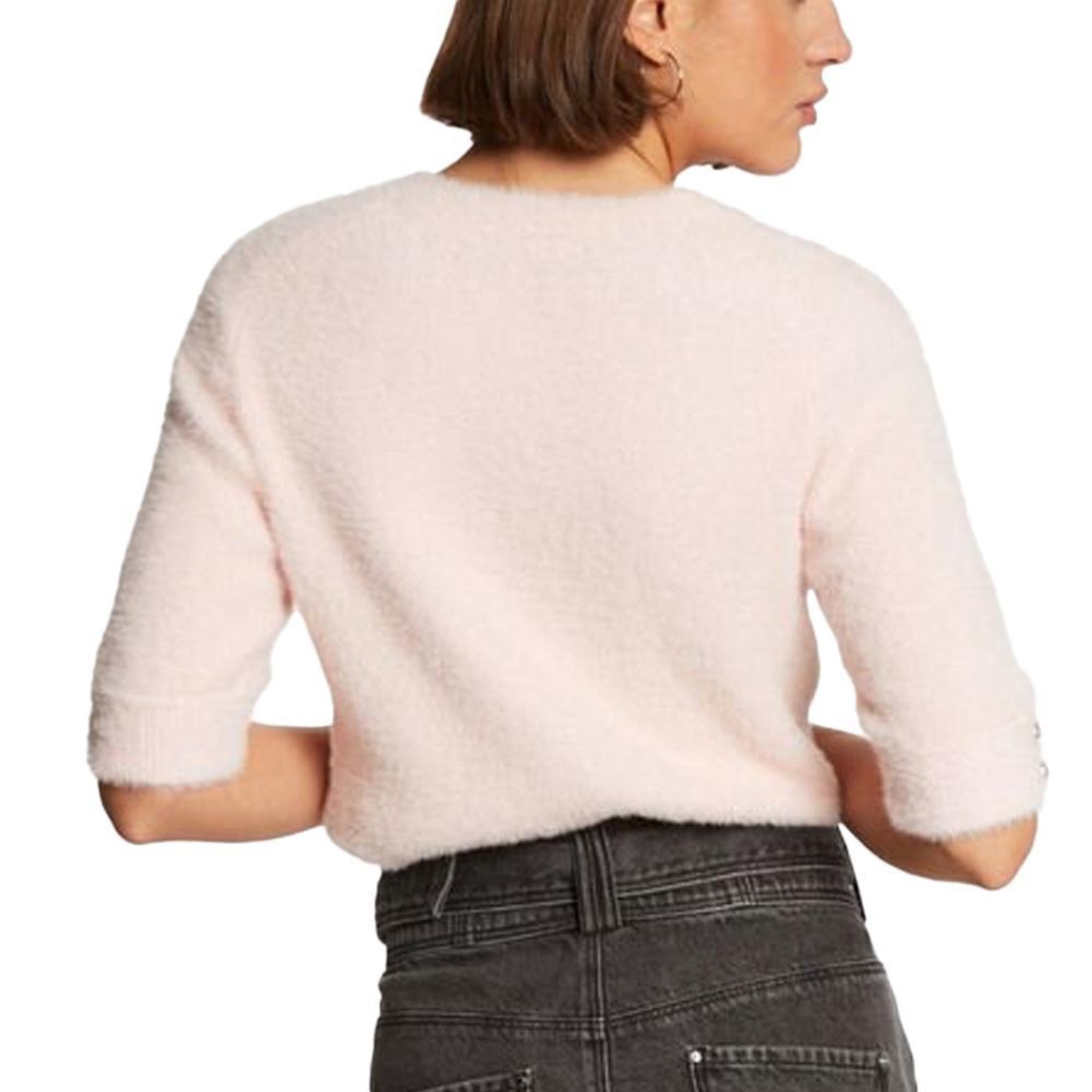 Voir la diapositive 3 : MORGAN Pull manches courtes rose femme morgan mtom