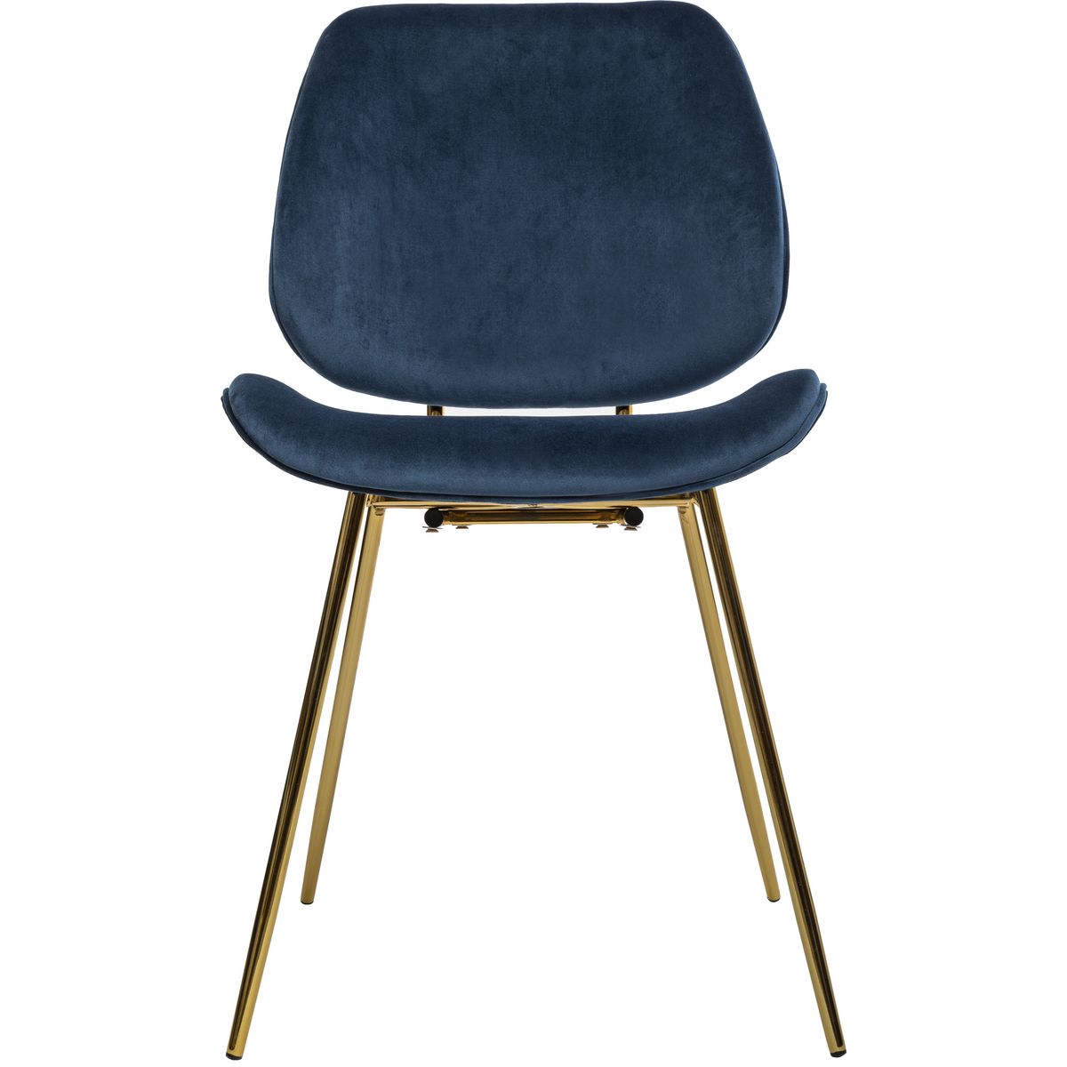 ATMOSPHERA Lot de 2 chaises assise velour pieds métal LAURIE