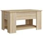 Voir la diapositive 5 : VIDAXL Table basse chene sonoma 79x49x41 cm bois d'ingenierie