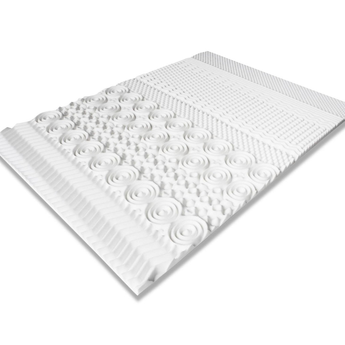 ID MARKET Surmatelas 140x190 CM ELIAS mousse mémoire de forme 10 zones