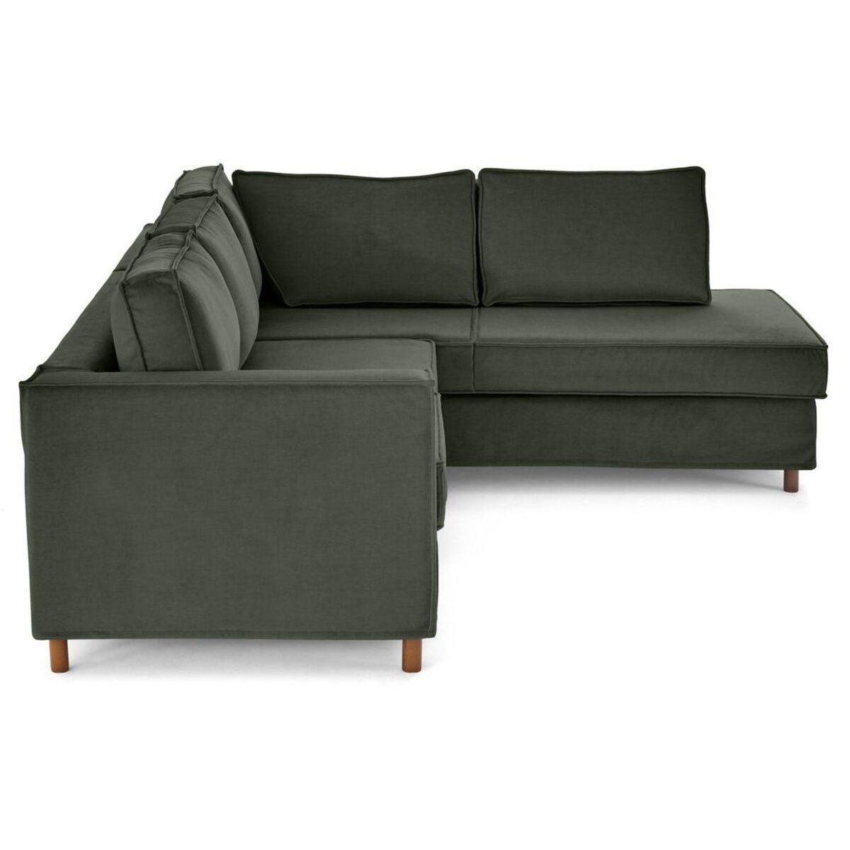 LISA DESIGN Jake - canapé déhoussable d'angle droit 5 places en velours
