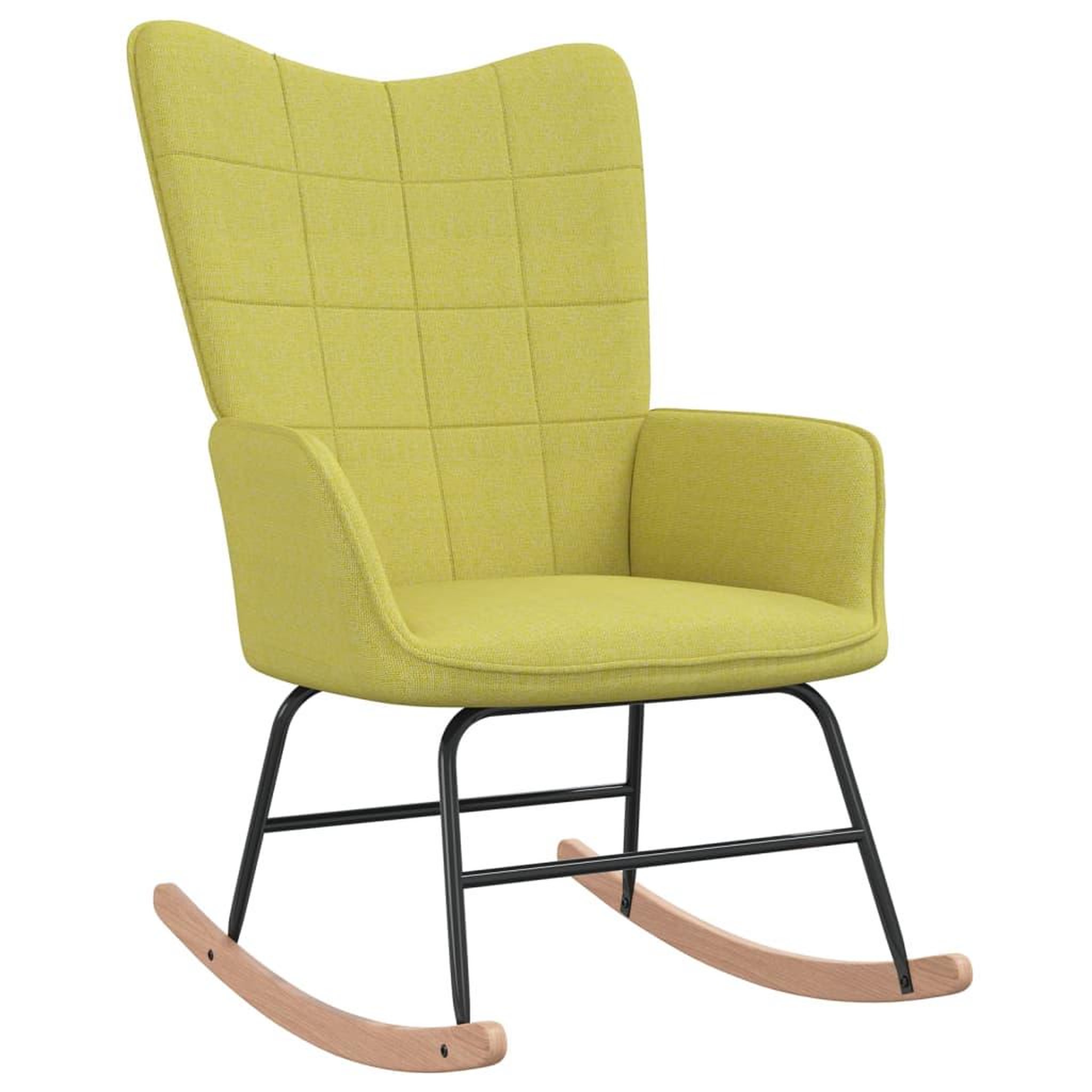 Voir la diapositive 1 : VIDAXL Chaise a bascule Vert Tissu
