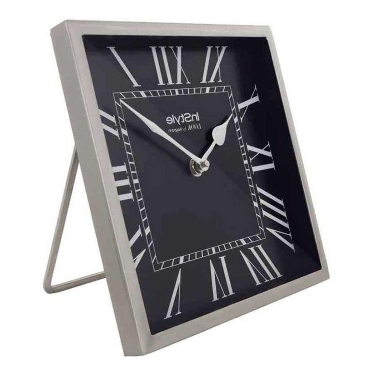 Paris Prix Horloge à Poser Vintage  Era  21cm Noir & Argent