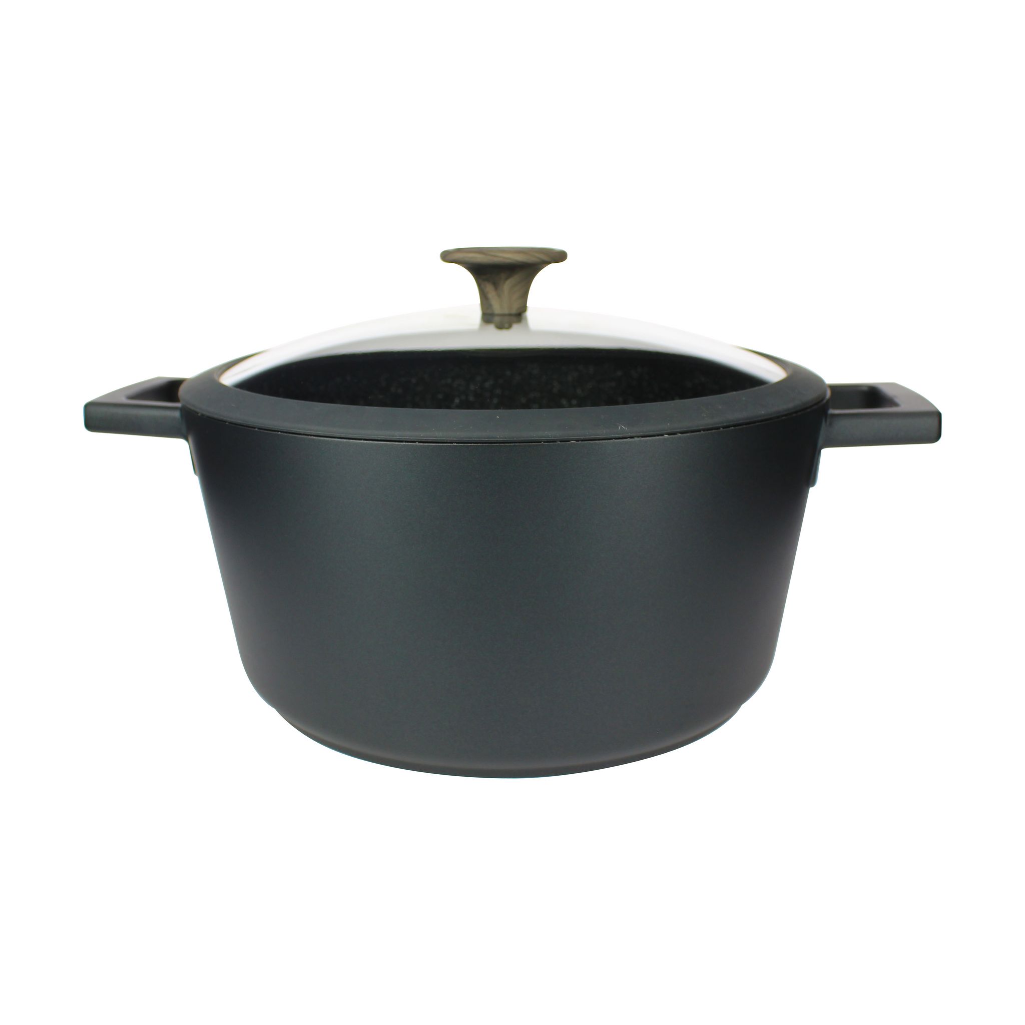 Sauteuse à Gaz AMT 24 Cm – Fonte D'aluminium, Manche Amovible, Antiadhésif Lotan – Pour Cuisson Sans Graisse