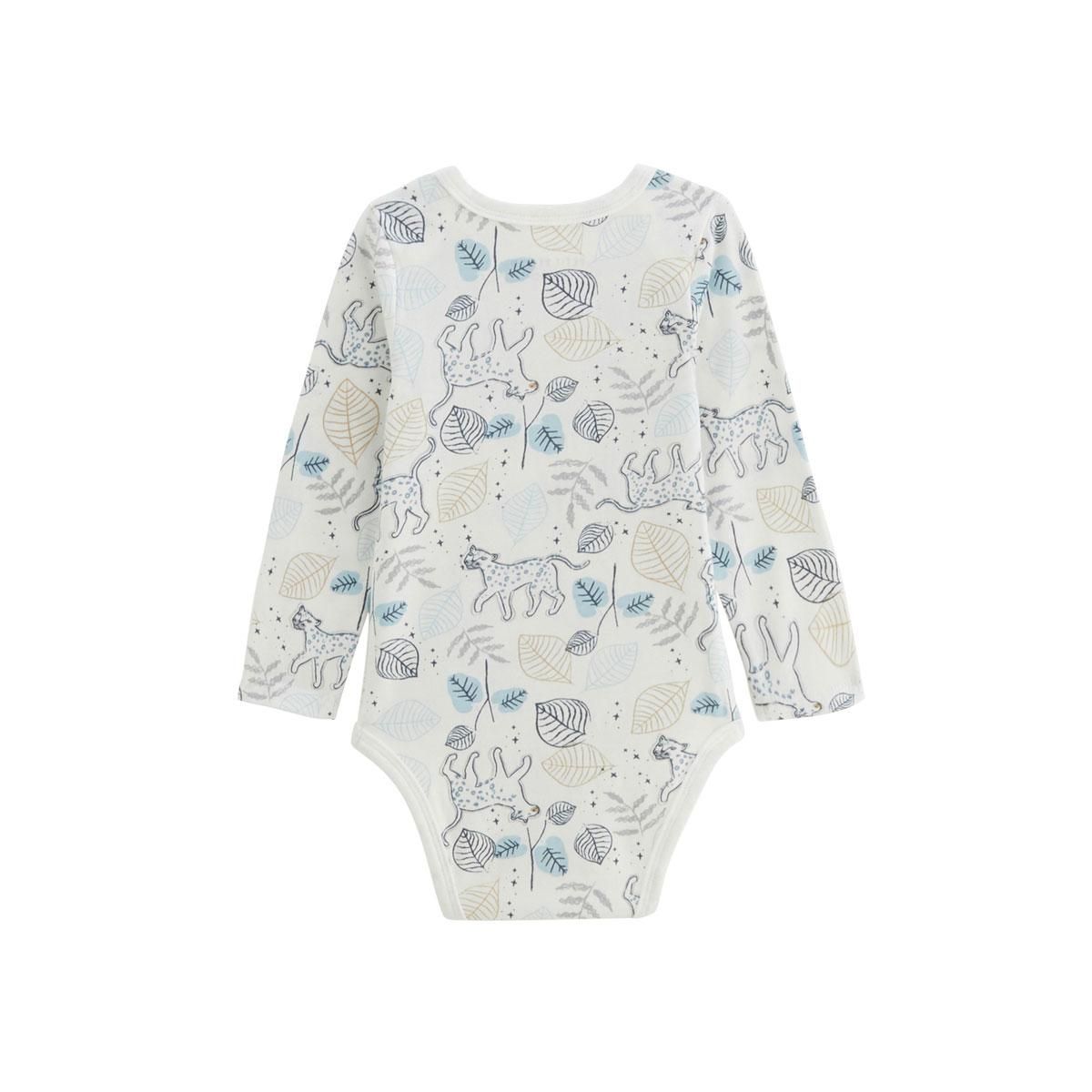 Petit Béguin Lot de 2 bodies bébé manches longues Félintrépide