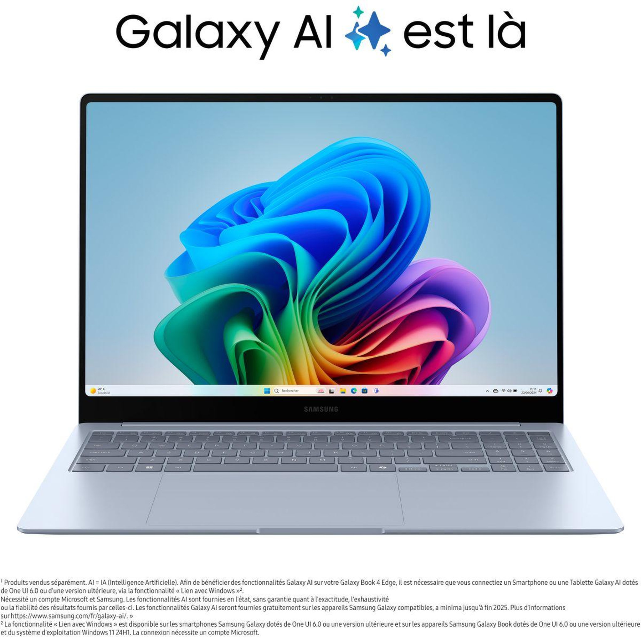 Voir la diapositive 2 : Samsung Ordinateur portable Galaxy Book4 Edge Copilot+ PC 16' Gris