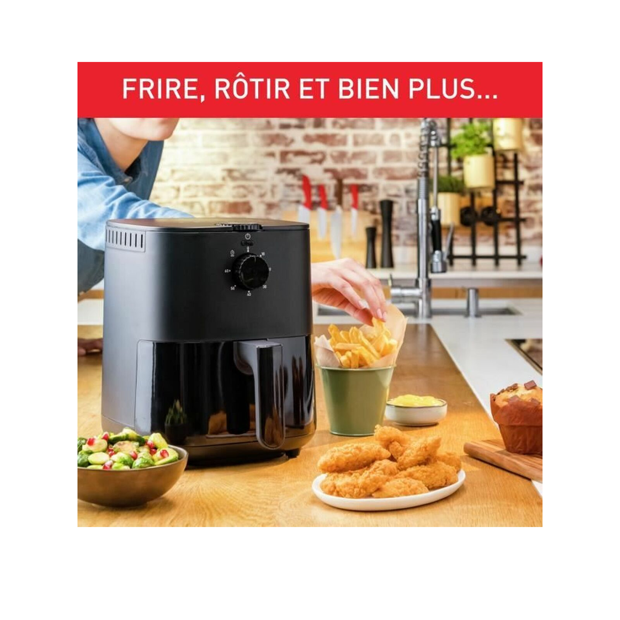 Voir la diapositive 4 : MOULINEX Friteuse à air Moulinex Easy Fry Essential EZ130810 3.5L