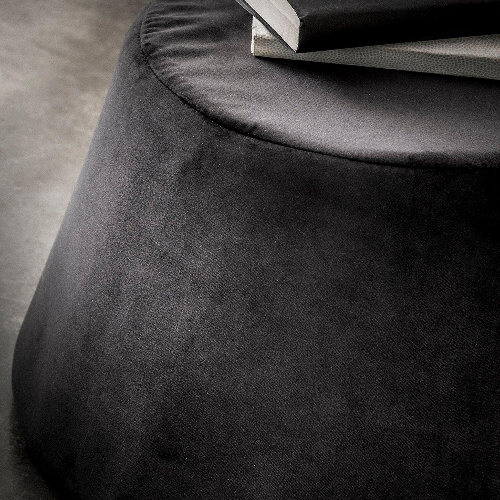 Voir la diapositive 2 : Home collection Pouf conique noir 100%polyester