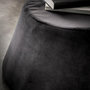 Voir la diapositive 2 : Home collection Pouf conique noir 100%polyester