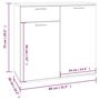 Voir la diapositive 6 : VIDAXL Buffet Chene fume 80x36x75 cm Bois d'ingenierie