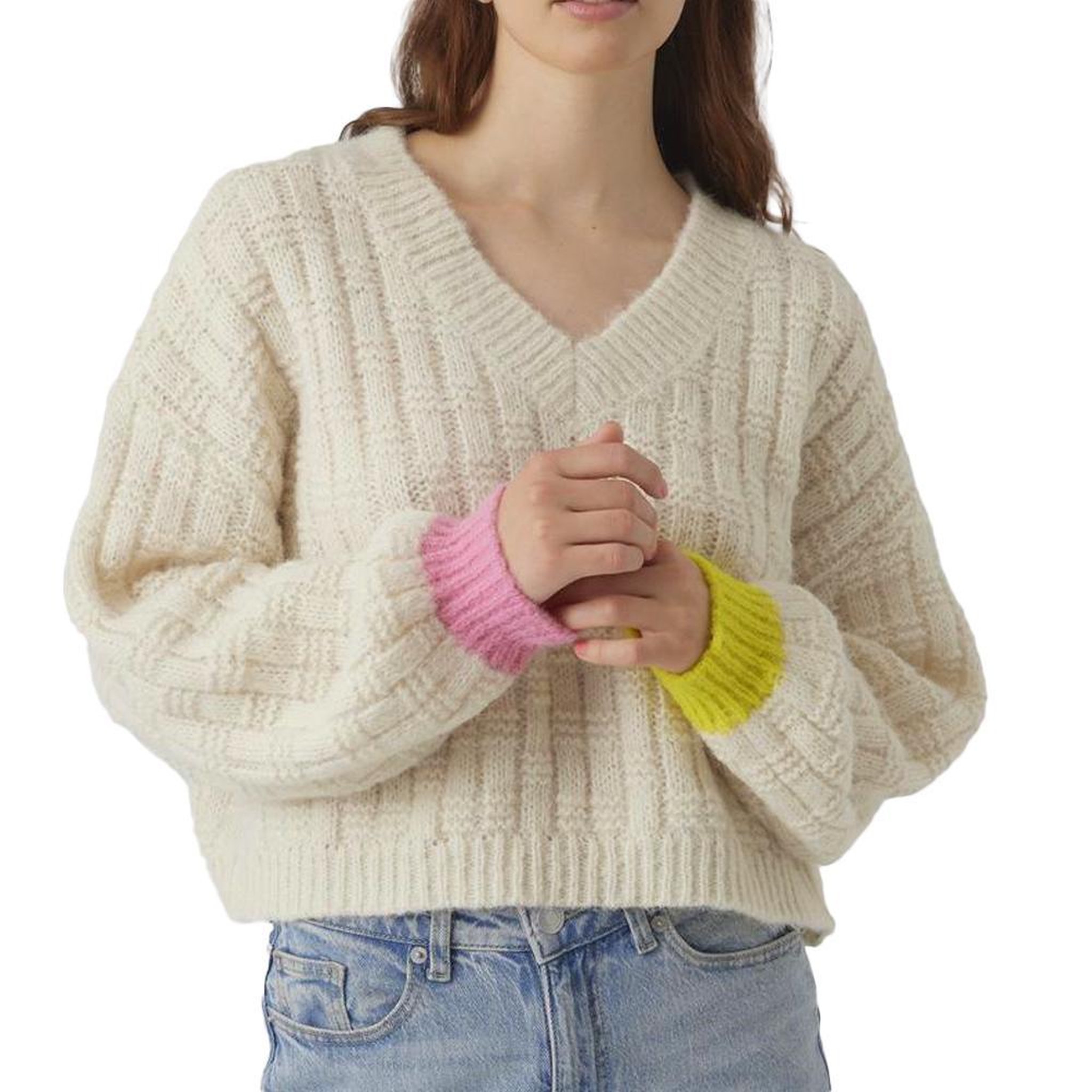 Voir la diapositive 1 : Vero Moda Pull Ecru Femme Vero Moda Ingrid