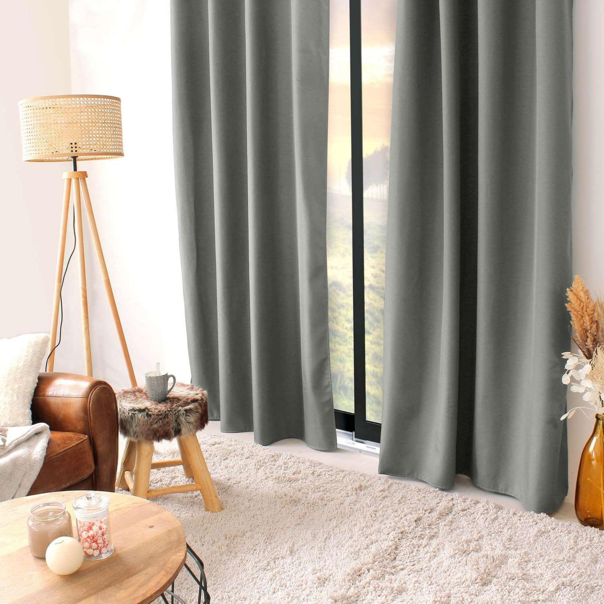 TOILINUX Rideau thermique Glacier