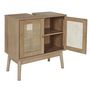 Voir la diapositive 4 : The Home Deco Factory Meuble sous vasque 2 portes Bali en cannage - Marron
