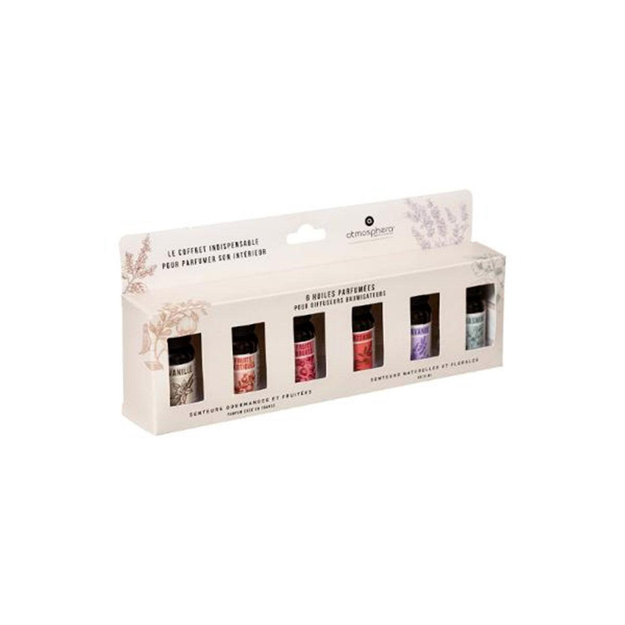 Voir la diapositive 2 : COMPTOIR DE LA BOUGIE Lot de 6 huiles parfumées  diffuse  15ml multicolore