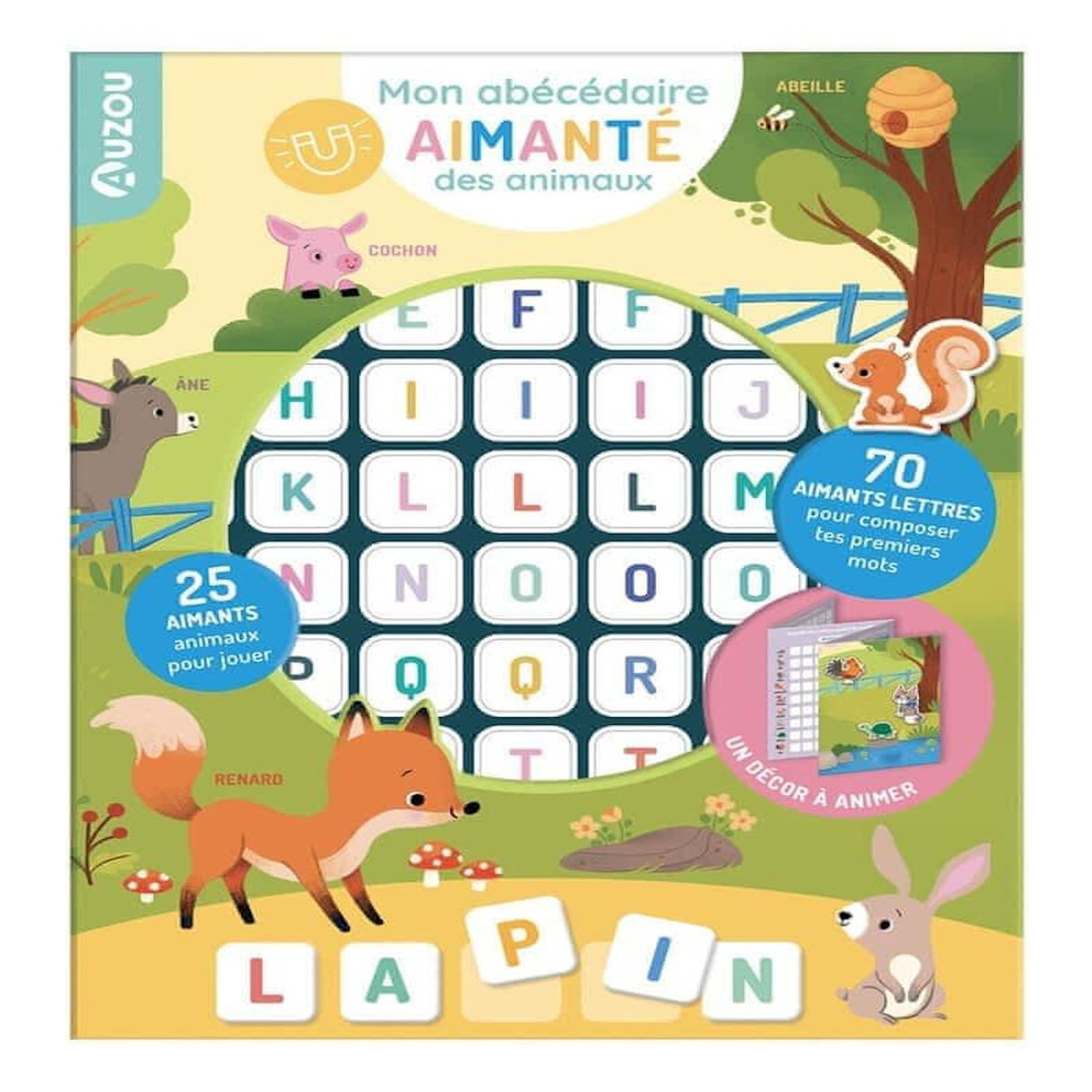 MON ABECEDAIRE AIMANTE DES ANIMAUX. 25 AIMANTS ANIMAUX POUR JOUER ; 70 AIMANTS LETTRES POUR COMPOSER TES PREMIERS MOTS, Varma Darshika