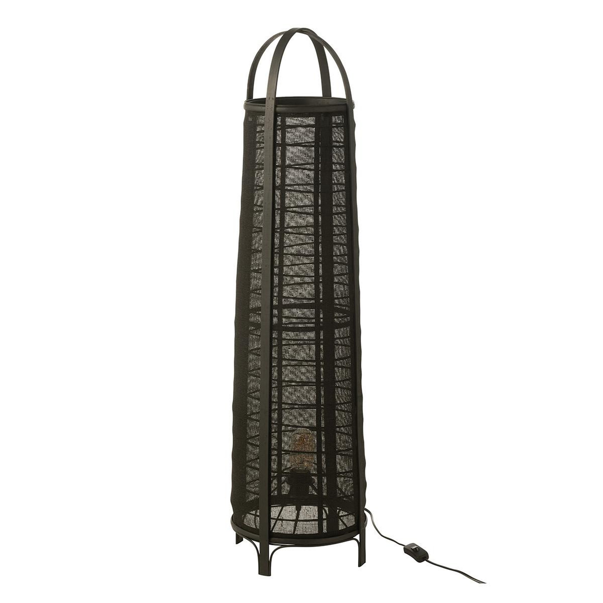 J-LINE Lampadaire en bambou  don  100cm noir