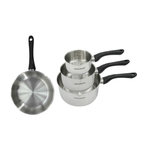 Fackelmann Set poêle 20 cm et 3 casseroles 12 16 et 20 cm en inox Fackelmann Geneva