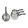 Voir la diapositive 1 : Fackelmann Set poêle 20 cm et 3 casseroles 12 16 et 20 cm en inox Fackelmann Geneva
