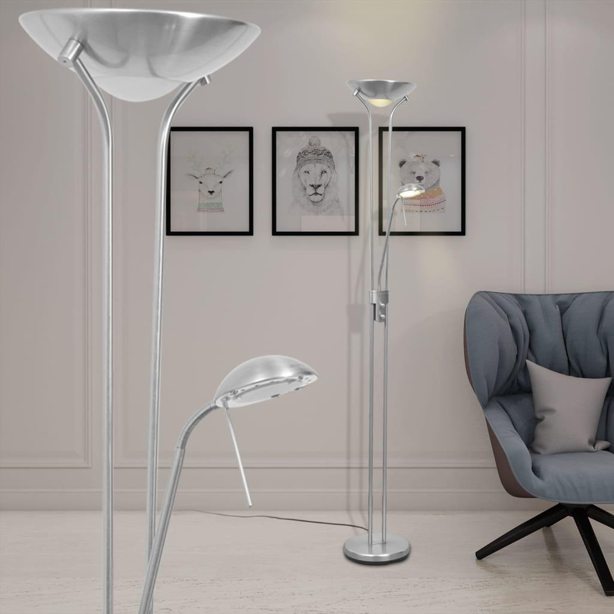 Voir la diapositive 1 : VIDAXL Lampadaire a LED a eclairage reglable 23 W