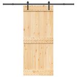 VIDAXL Porte coulissante et kit de quincaillerie 90x210 cm pin massif