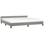 Voir la diapositive 3 : VIDAXL Cadre de lit sans matelas gris clair 200x200 cm velours