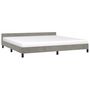 Voir la diapositive 3 : VIDAXL Cadre de lit sans matelas gris clair 200x200 cm velours