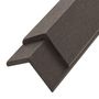 Voir la diapositive 2 : VIDAXL Corniere de terrasse 5 pcs WPC 170 cm Marron fonce