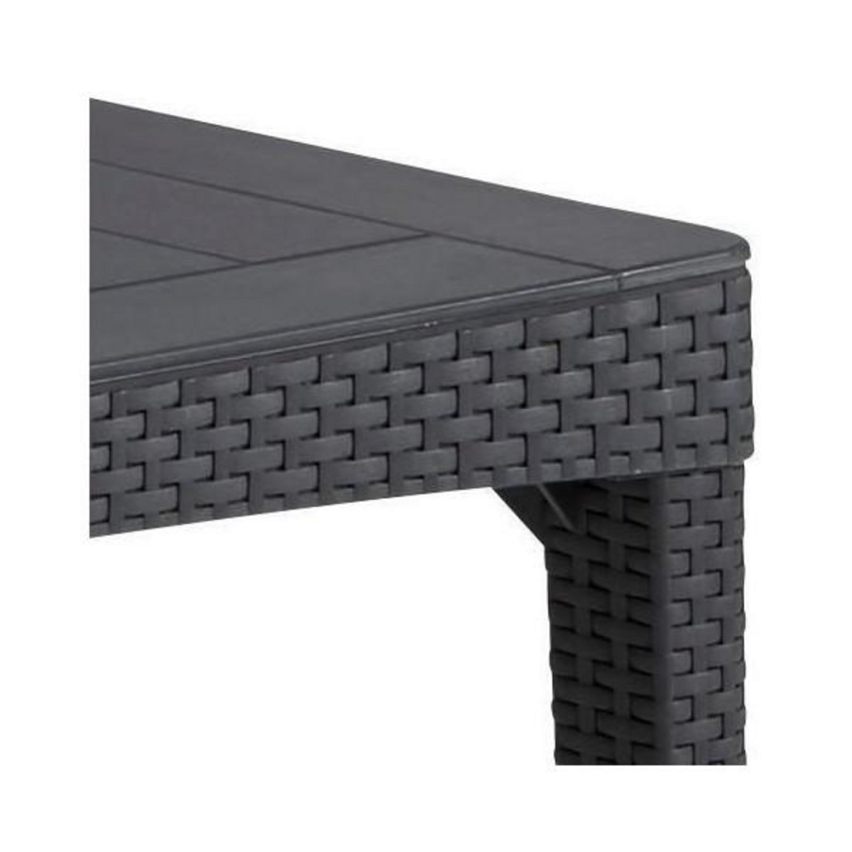 Keter Table de jardin - rectangulaire - gris graphite - en résine - 6 personnes - Girona - Allibert by KETER