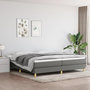 Voir la diapositive 1 : VIDAXL Sommier a lattes de lit avec matelas Gris fonce 200x200cm Tissu