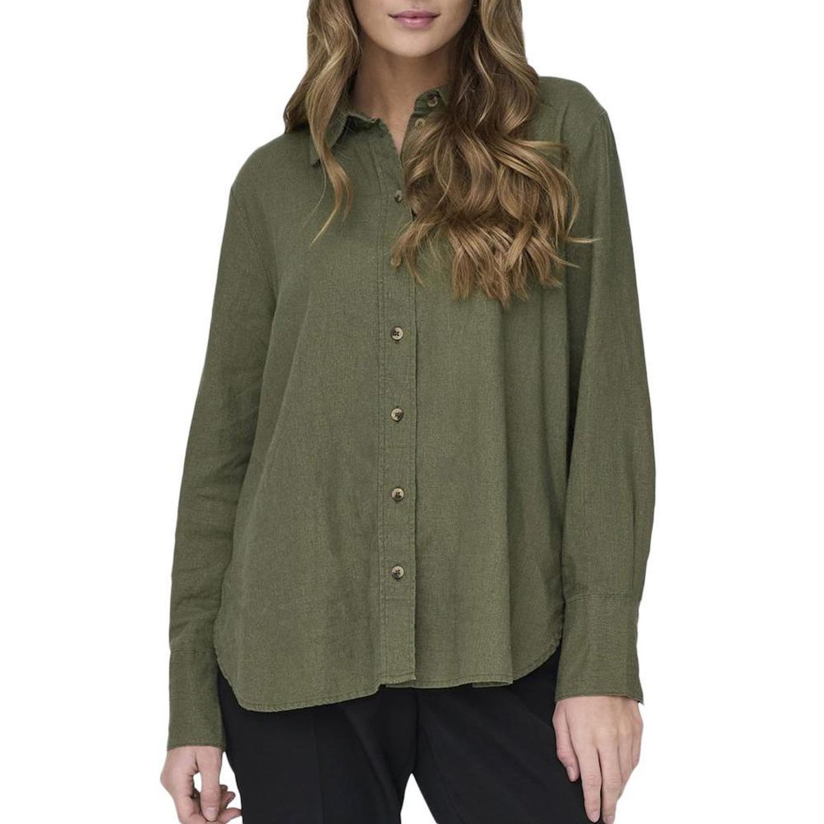 JACQUELINE DE YONG Chemise Kaki Femme JDY Linen