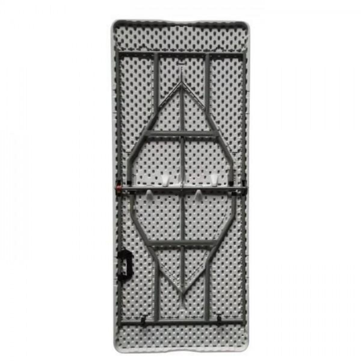 MARKET24 Table de réception traiteur pliante - 8 personnes - 180x74xH73,5 cm - Structure en acier et plateau en polyéthylene PEHD - Bla