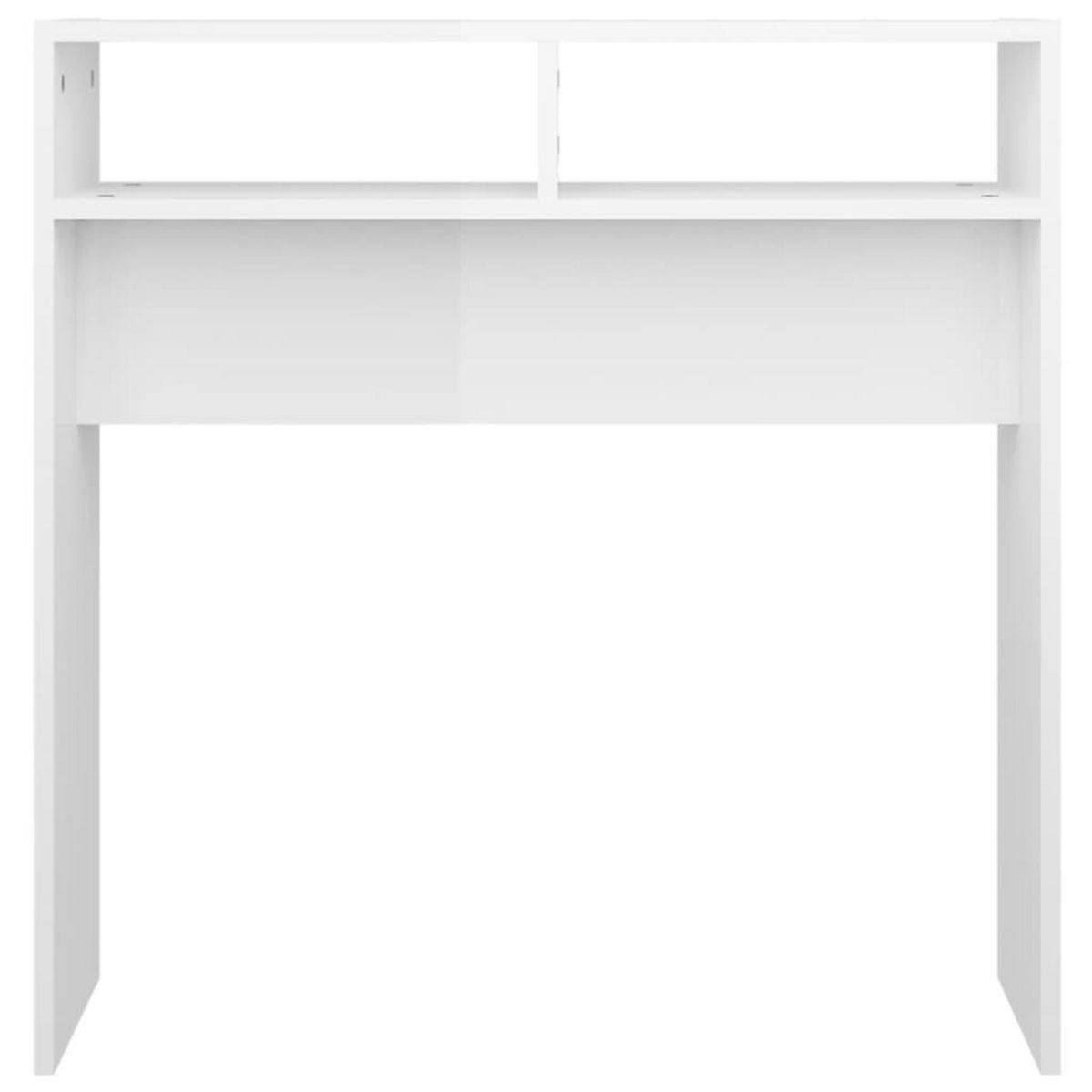 VIDAXL Table console Blanc brillant 78x30x80 cm Agglomere
