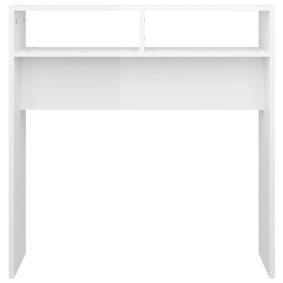 VIDAXL Table console Blanc brillant 78x30x80 cm Agglomere