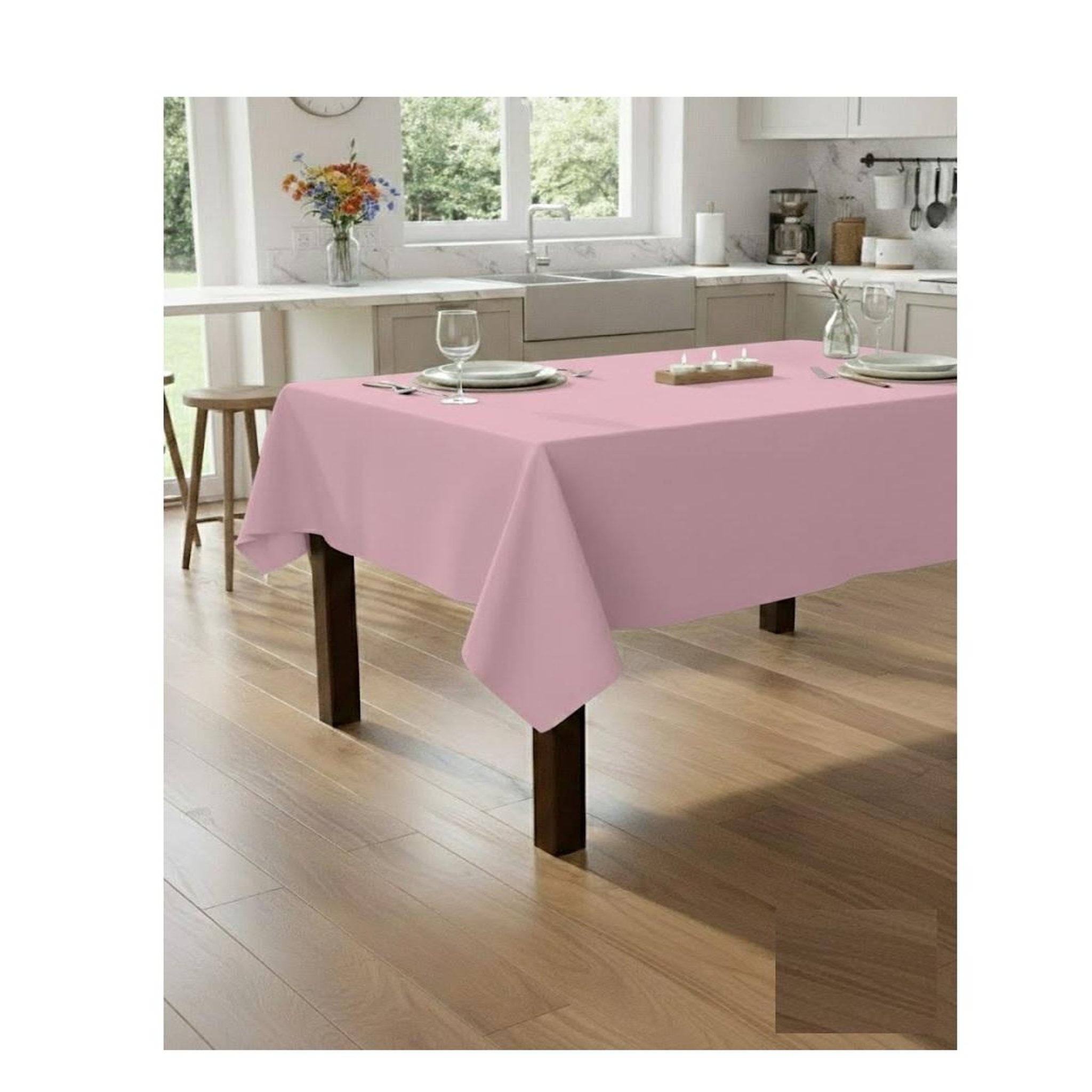 Voir la diapositive 2 : Eden Nappe en polyester finition ourlet nels