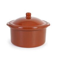 Cocotte céramique en Terre cuite réfractaire rouge 4L