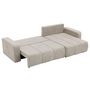 Voir la diapositive 3 : BEST MOBILIER Nicole - canapé d'angle réversible 5 places convertible avec coffre en tissu