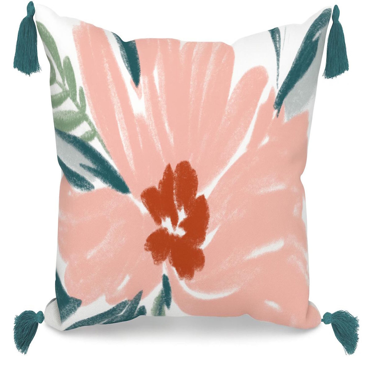 Les Ateliers du Linge Coussin imprimé 100%coton marna