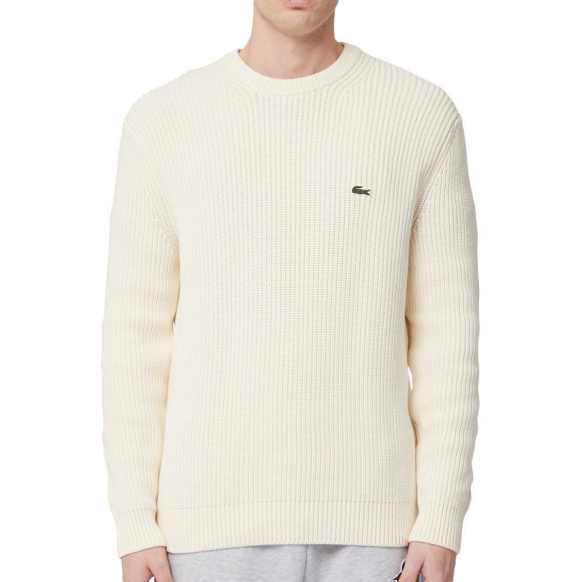 Lacoste Pull Blanc Homme Lacoste Tricot AH0255