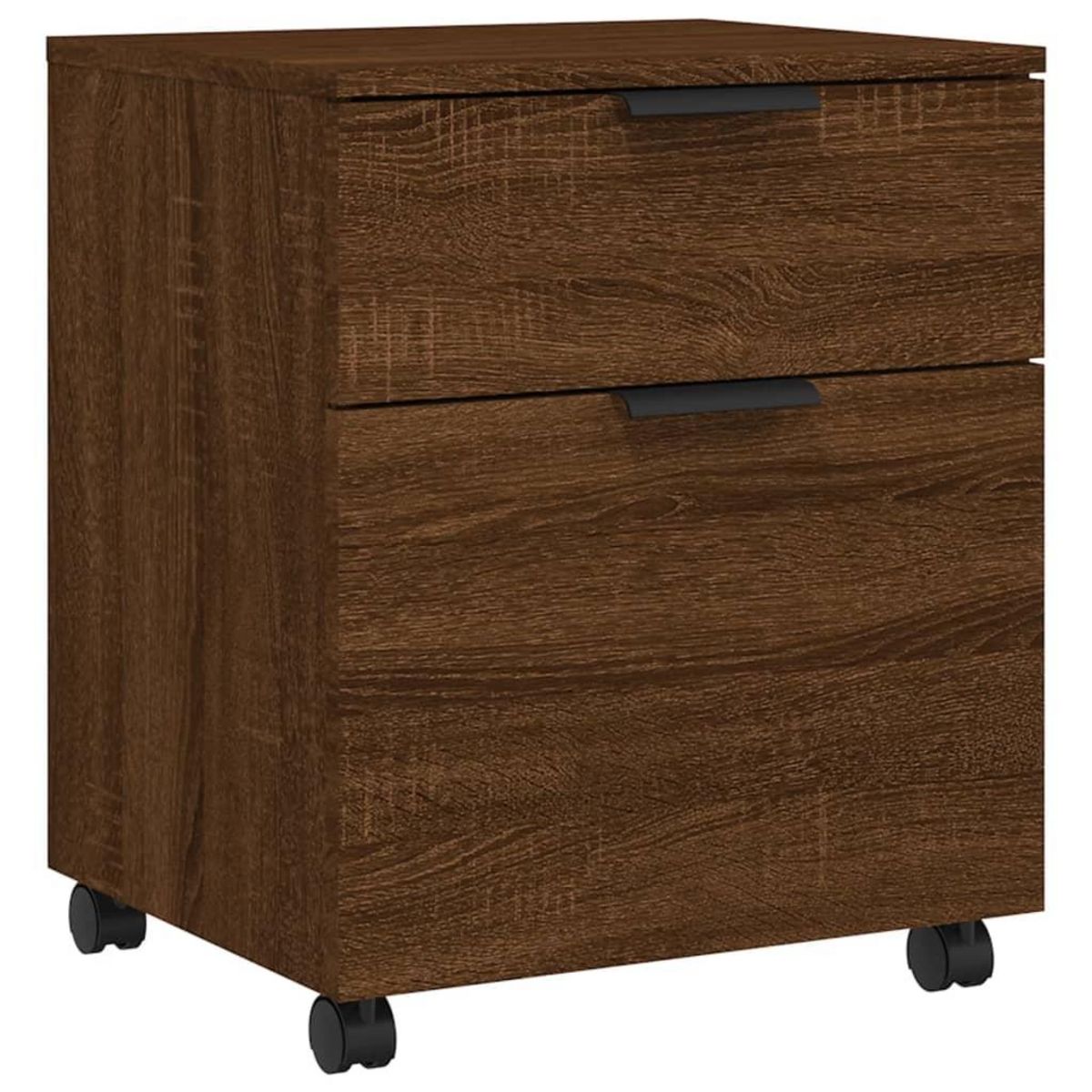 VIDAXL Classeur mobile avec roues Chene marron 45x38x54 cm Bois