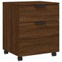 Voir la diapositive 2 : VIDAXL Classeur mobile avec roues Chene marron 45x38x54 cm Bois