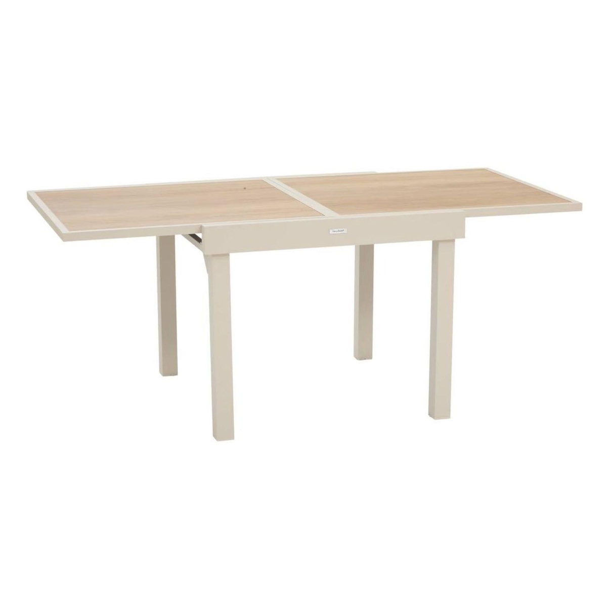 HESPERIDE Table de jardin extensible en aluminium effet bois 8 places PIAZZA