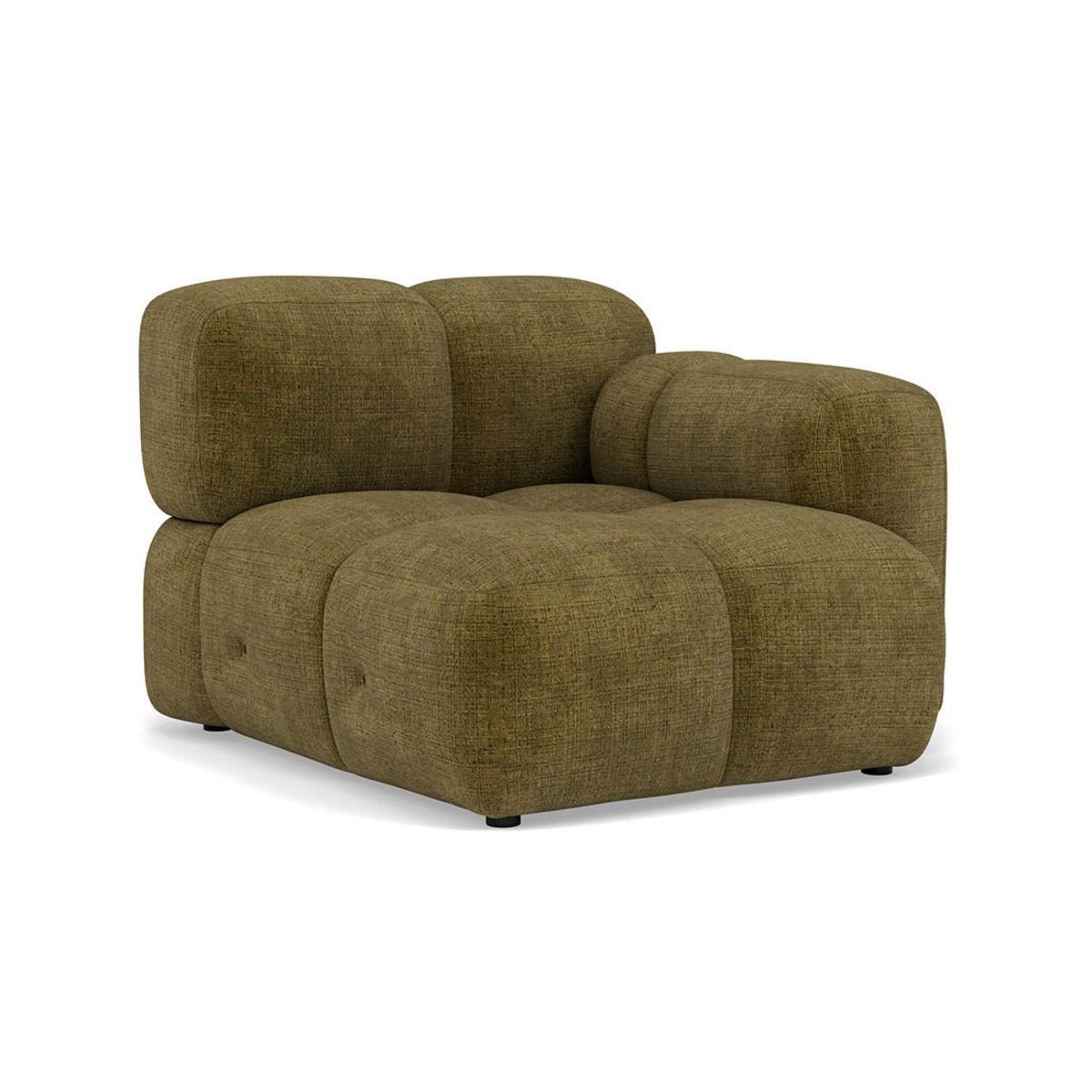 LISA DESIGN Grace - module d'assise droit en velours texturé