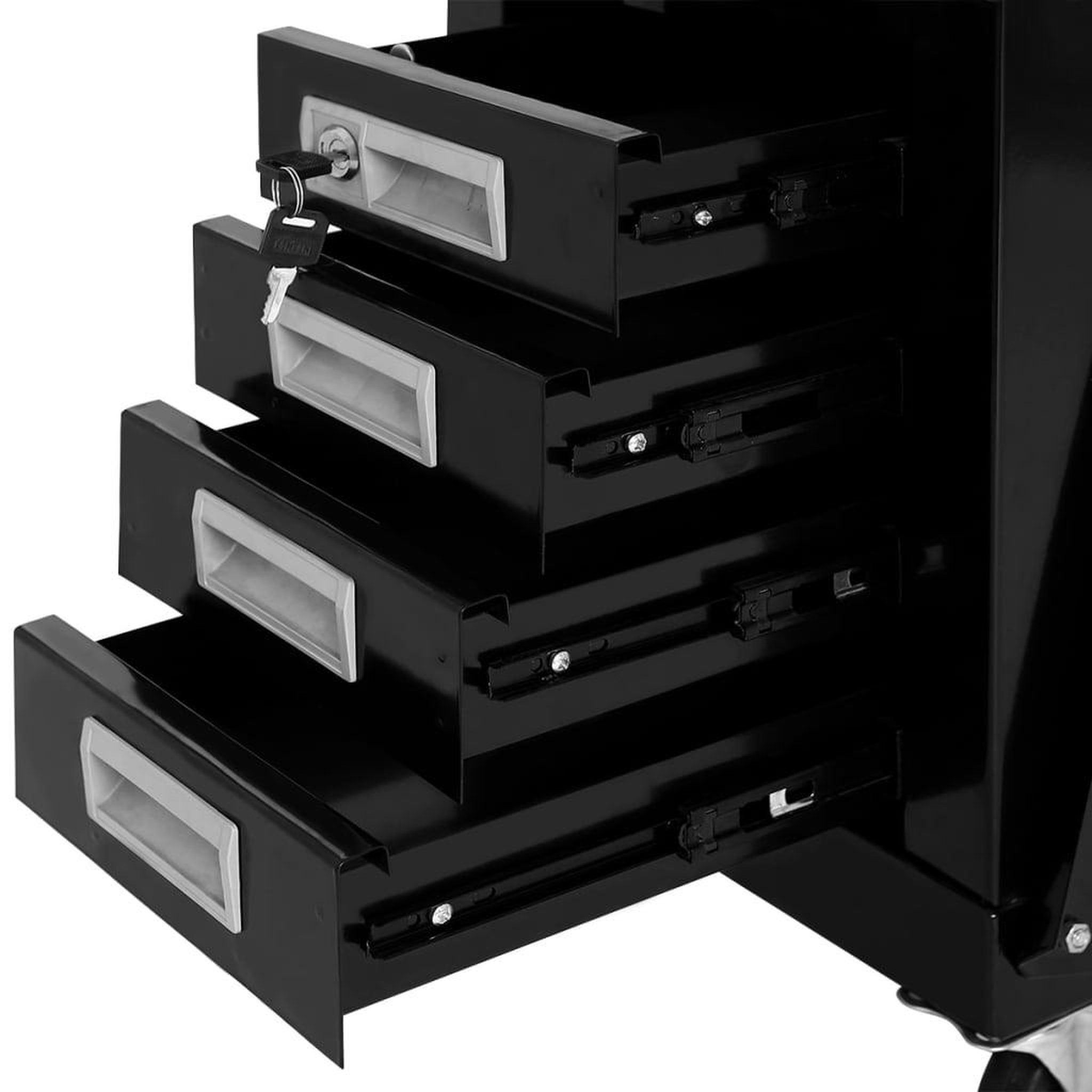 Voir la diapositive 4 : VIDAXL Chariot de soudage avec 4 tiroirs Noir