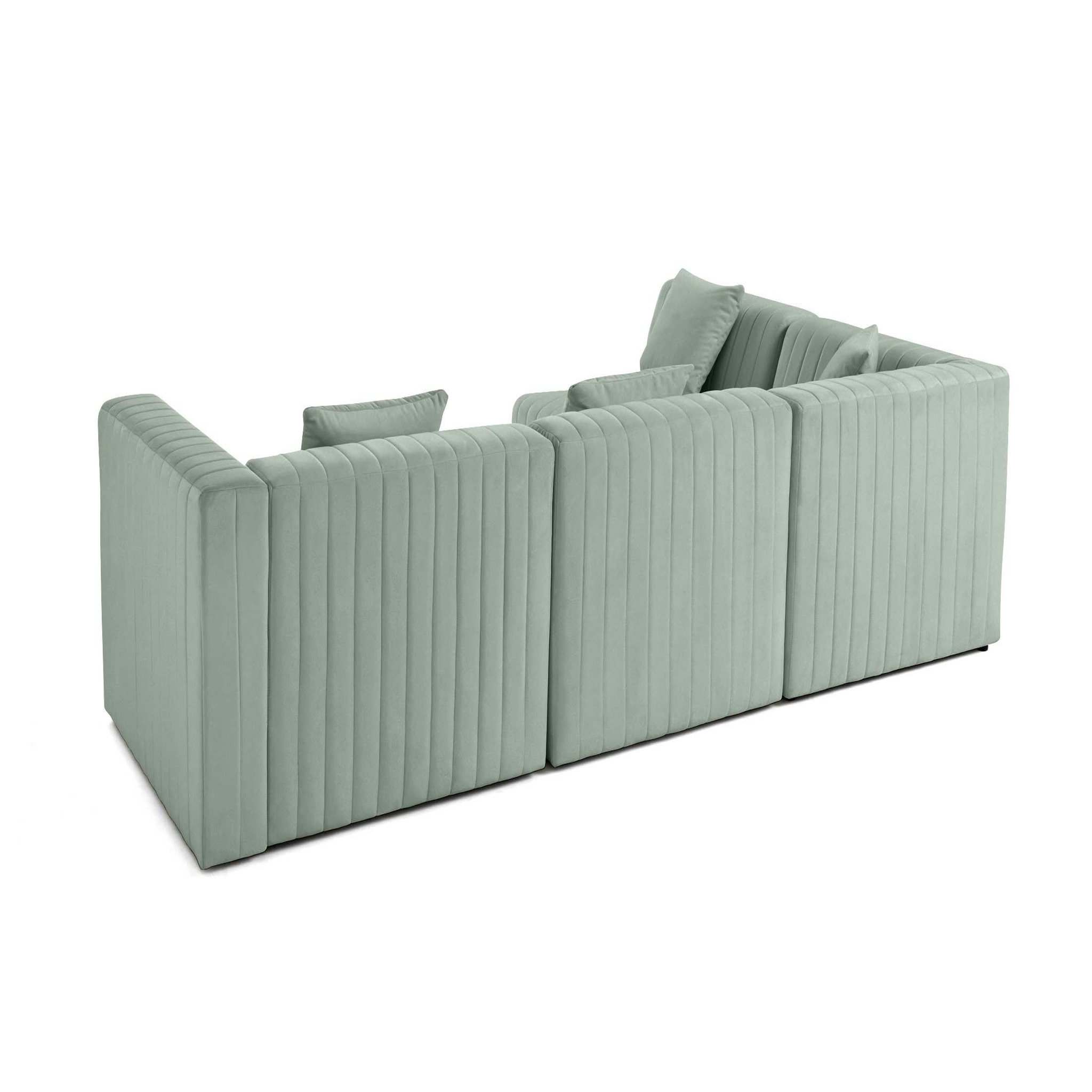 Voir la diapositive 6 : BEST MOBILIER Nova - canapé modulable d'angle gauche - 5 places - en velours