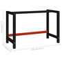 Voir la diapositive 6 : VIDAXL Cadre de banc de travail Metal 120x57x79 cm Noir et rouge