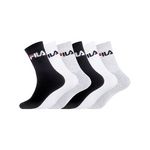 FILA Lot de 6 Paires de Chaussettes Tennis Assorties. Coloris disponibles : Noir