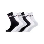 FILA Lot de 6 Paires de Chaussettes Tennis Assorties. Coloris disponibles : Noir